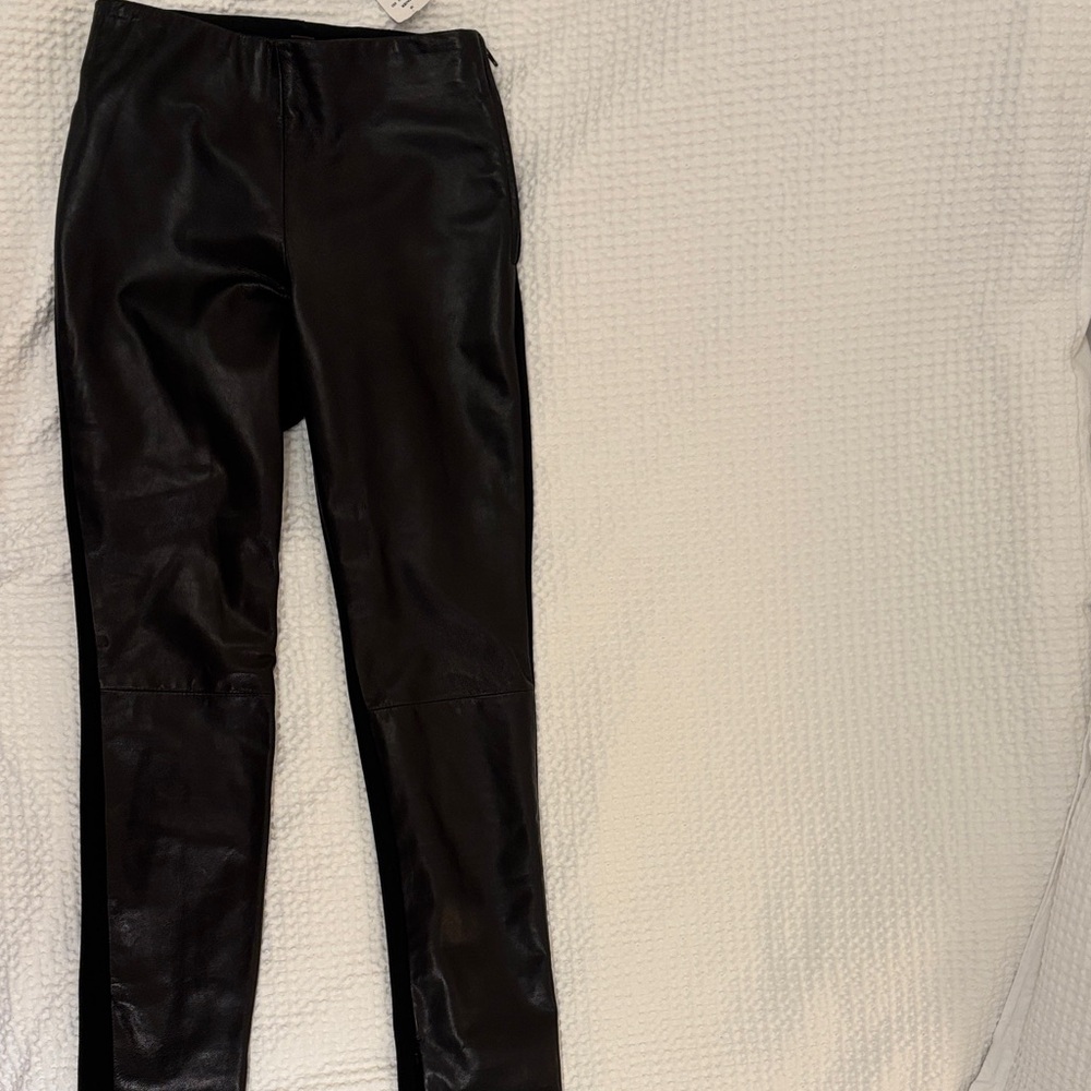 Danier Black Real Leather Pants